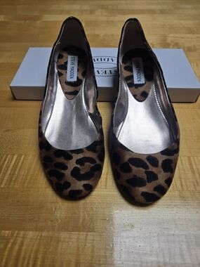 Steve Madden Leopard-Print Ballet Flats in Brown and Black